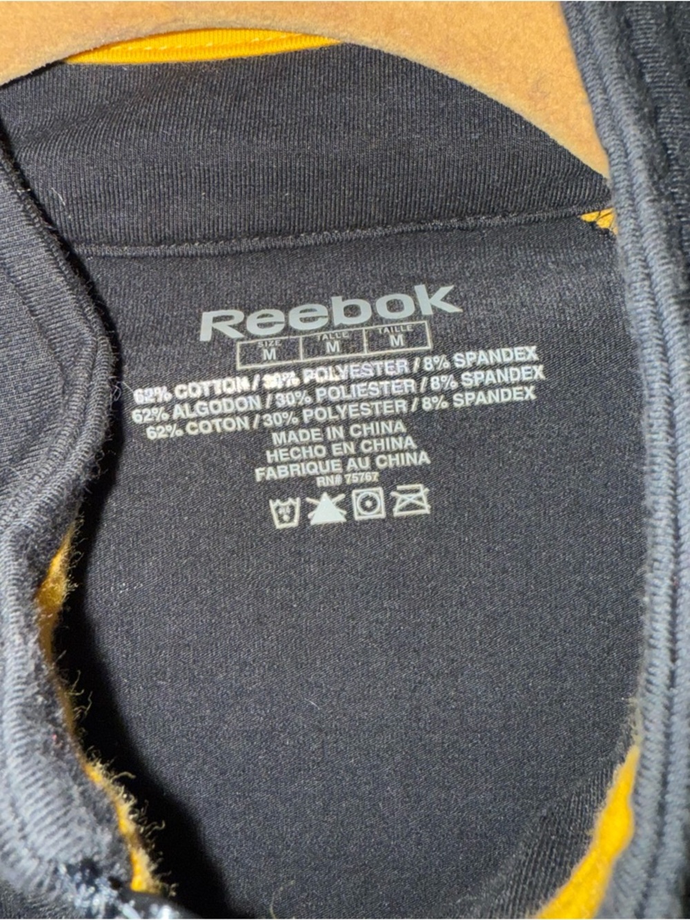 Reebok Black Jacket with Yellow Trim - Picture 3 of 7